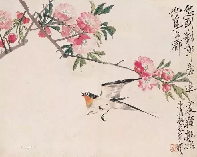 潘天寿100幅花鸟画欣赏,潘天寿花鸟画构图法