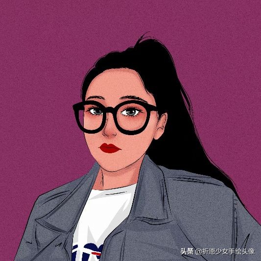 手绘头像帅女,撩人手绘头像女