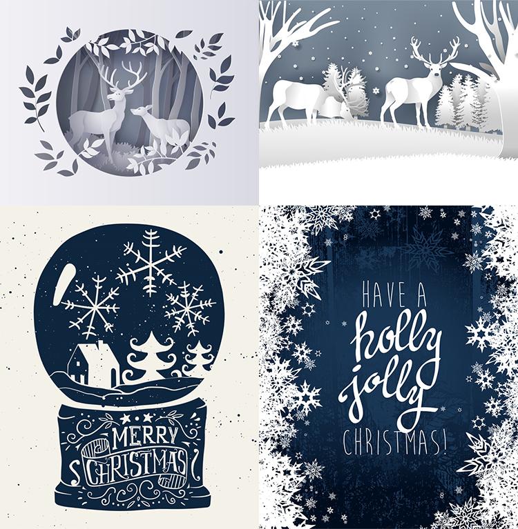 圣诞节主题海报制作图片,圣诞节海报素材和教程视频