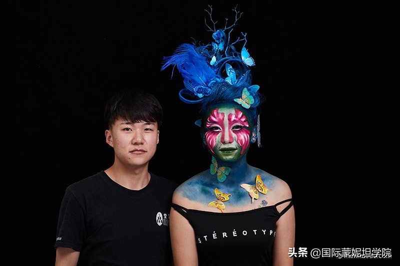 化妆学校创意妆考试,化妆课期末创意妆容整体造型