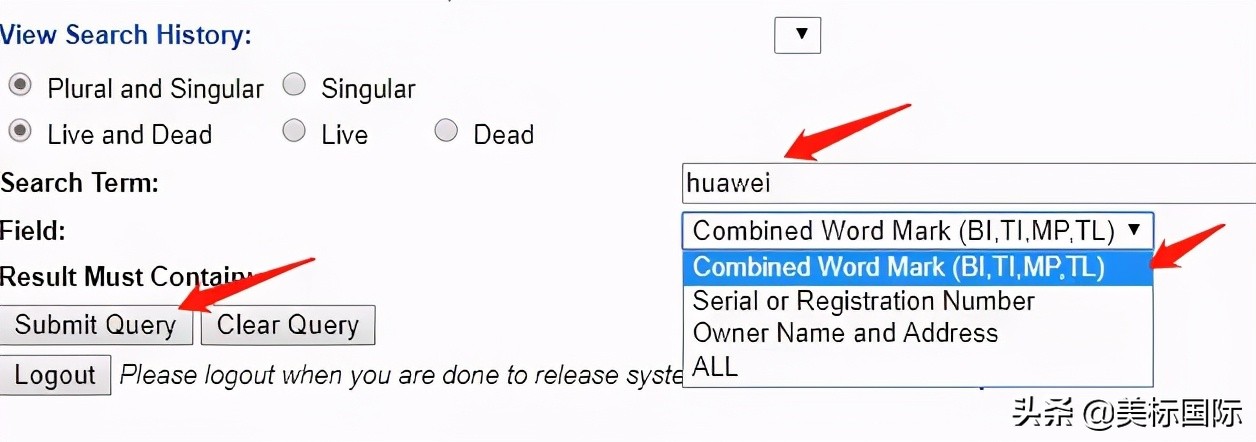 如何查询美国商标专利,美国商标查询步骤图