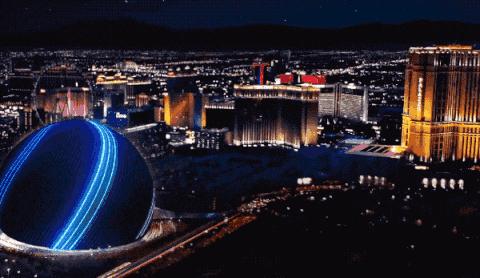 拉斯维加斯巨型球沉浸式体验,地标建筑拉斯维加斯