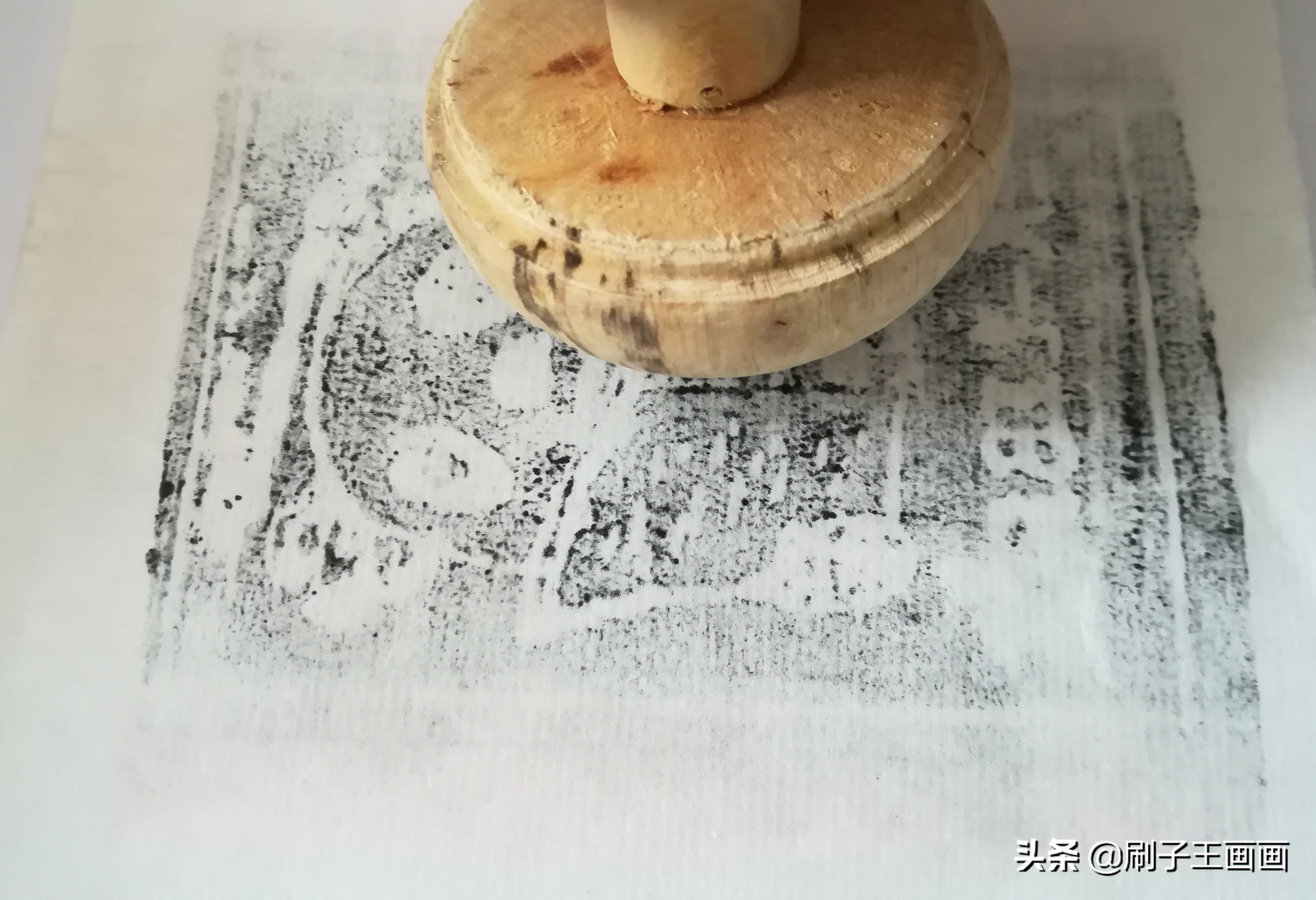 剪贴纸版画,剪贴纸版画拓印教程