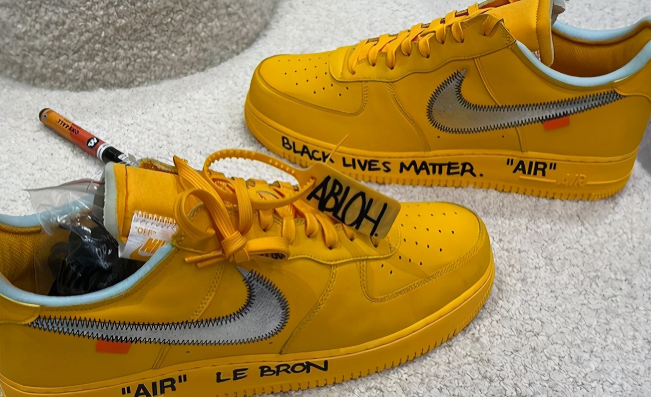 搞黄色！Off-Whitex耐克AF1联名真要发售了！实物又泄露