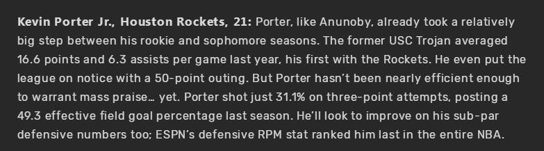 美媒预测湖人夺冠概率,火箭波特最新消息