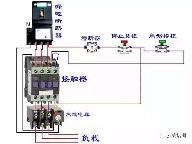 断路器按钮与接触器接线图,11种断路器接触器电气互锁接线图