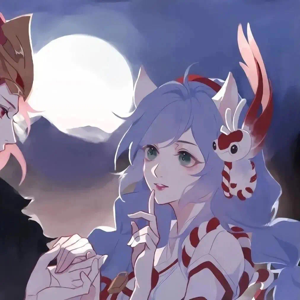 王者荣耀猴子和露娜的情侣头像,王者荣耀情侣蔡文姬头像高清