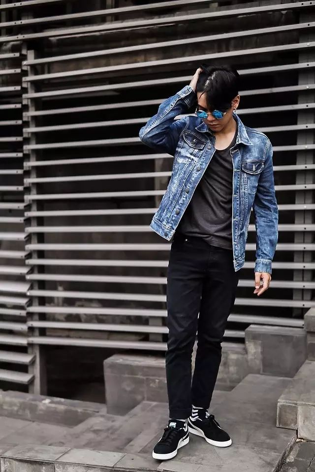 夏天穿搭男生一定要学会的穿搭,型男穿搭皮衣是男人最man的单品