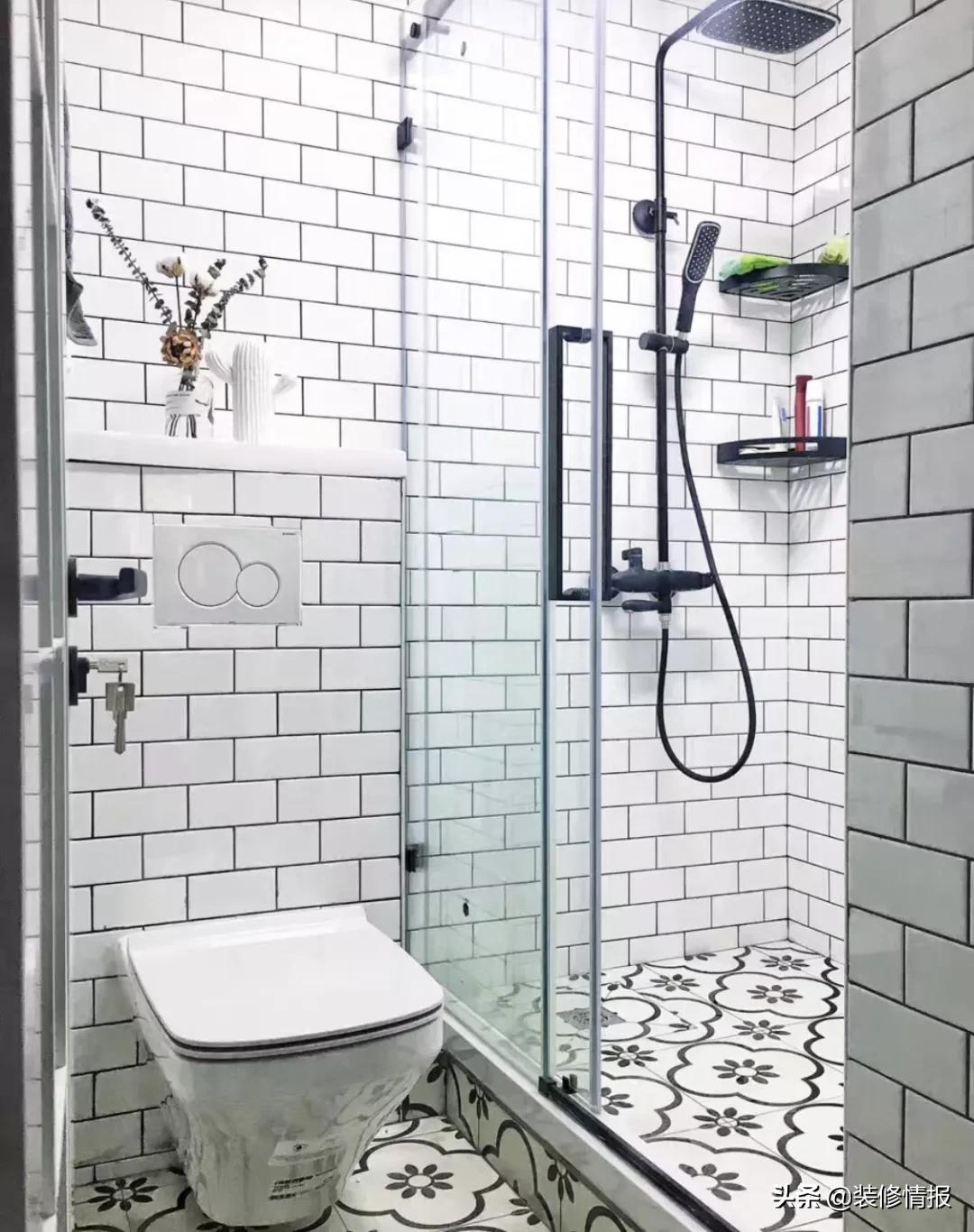 小户型卫生间平面布局最佳效果图,正方小户型卫生间设计布局