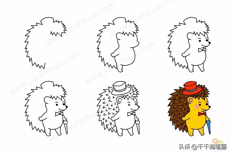 幼儿园动物的水墨画入门,儿童动物画入门简易范画