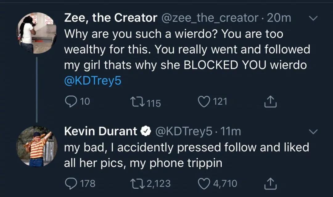 坐拥500万粉丝！女歌手：黑人都想和KD恋爱！杜兰特回应