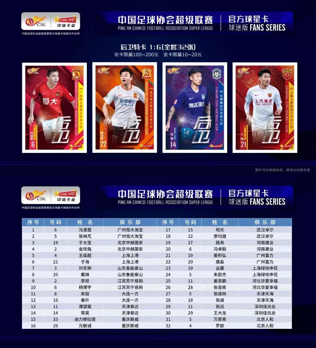 中超球星卡直播间,2023中超联赛官方球星卡
