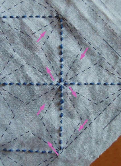 刺子绣入门针法教程,刺绣针法结粒绣教程