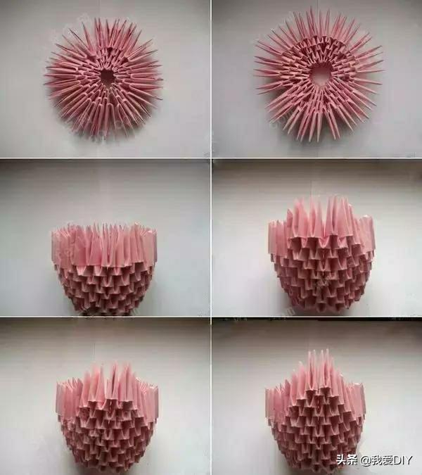 一张三角插纸，小时候肯定玩过，让人一拼就停不下来！附教程