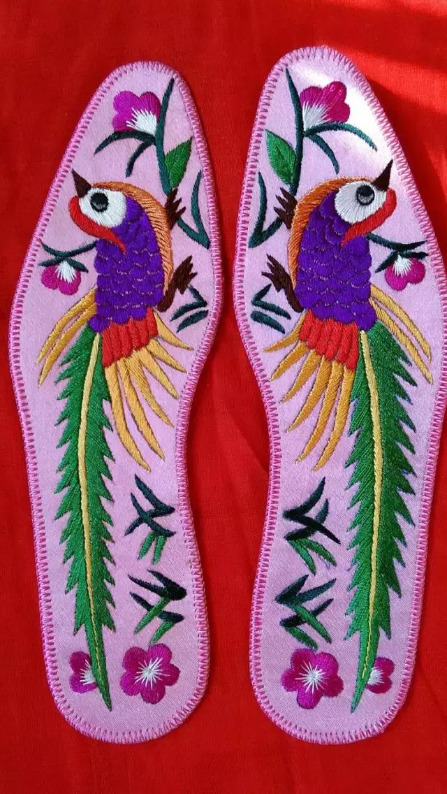 纯手工刺绣鞋垫都是什么图案,45款传统刺绣鞋垫