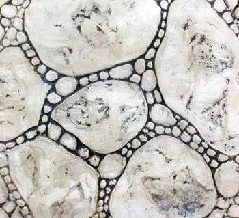 道路卵石地面铺装,鹅卵石路干铺装方法