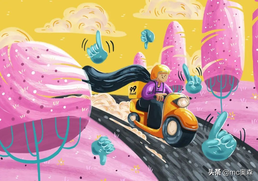 简单又能让人眼前一亮的插画配色,一组很有视觉震撼力的插画作品