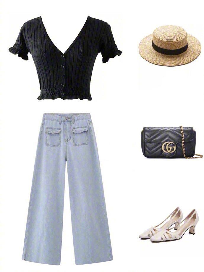 夏季简单裤装搭配，舒适又美丽，休闲时随意穿穿也很迷人