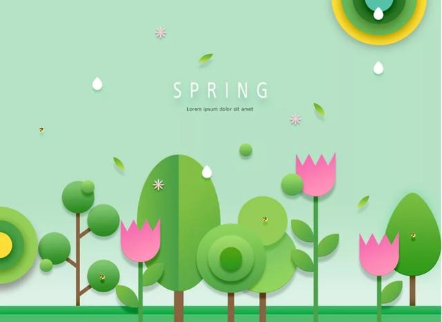 免费开年海报psd素材,春季海报ps