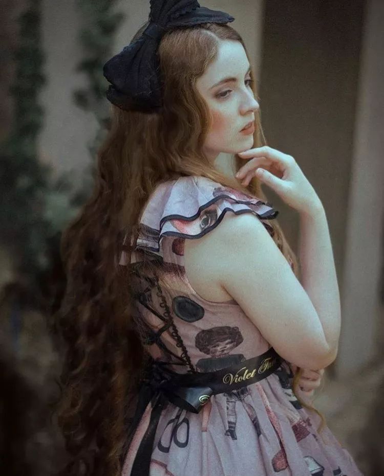 露锁骨洛丽塔洋装,洛丽塔复古洋装