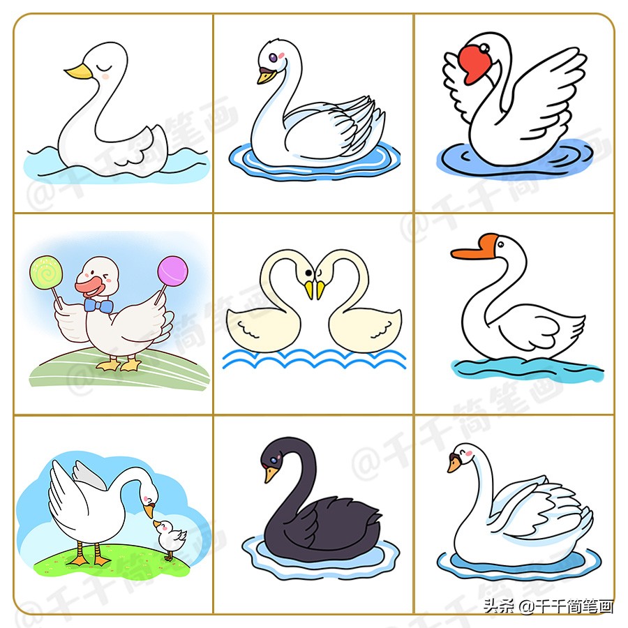 6-12岁儿童绘画简笔画小动物,用123456画小动物的简笔画