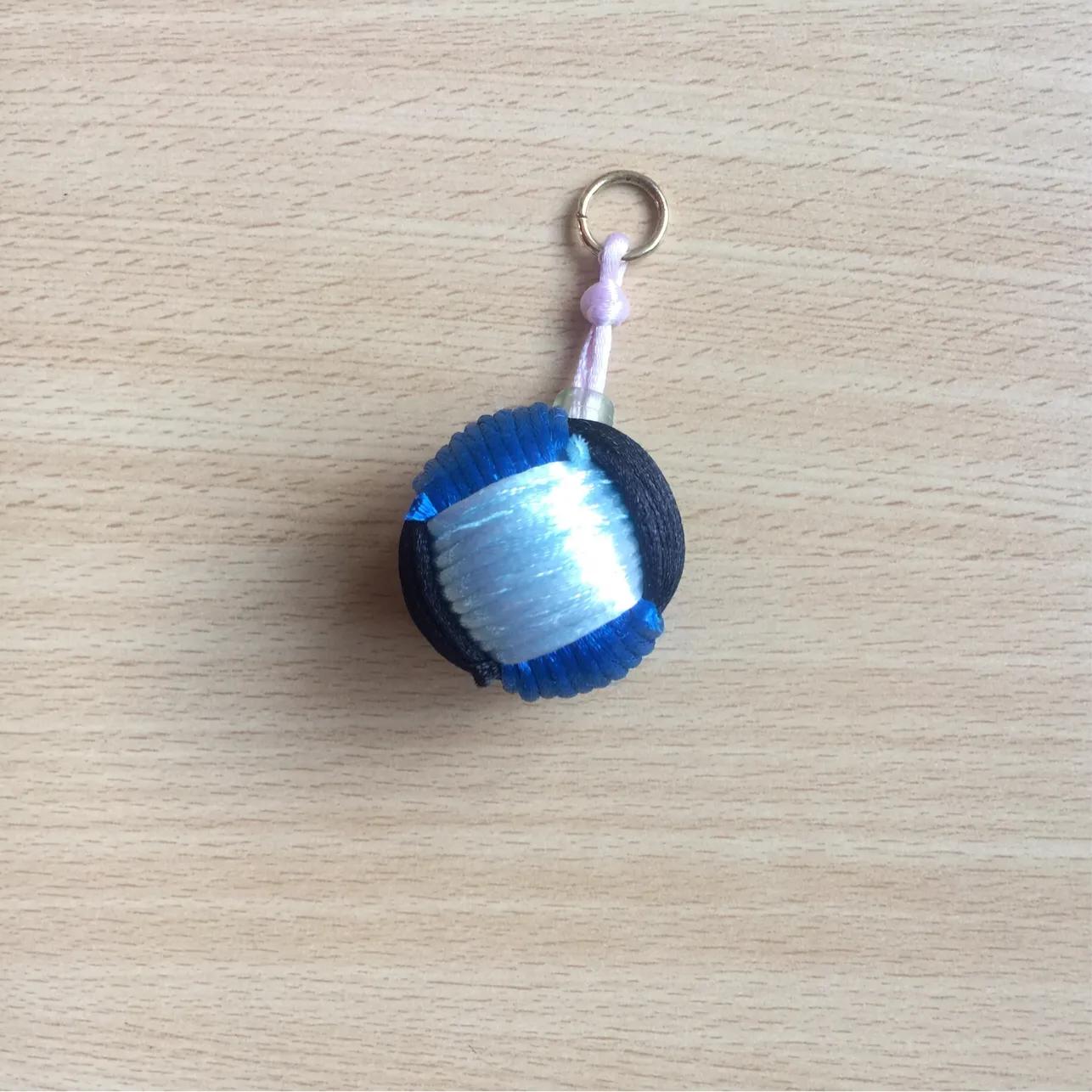 足球挂件钥匙扣diy,钥匙挂件小球的编法