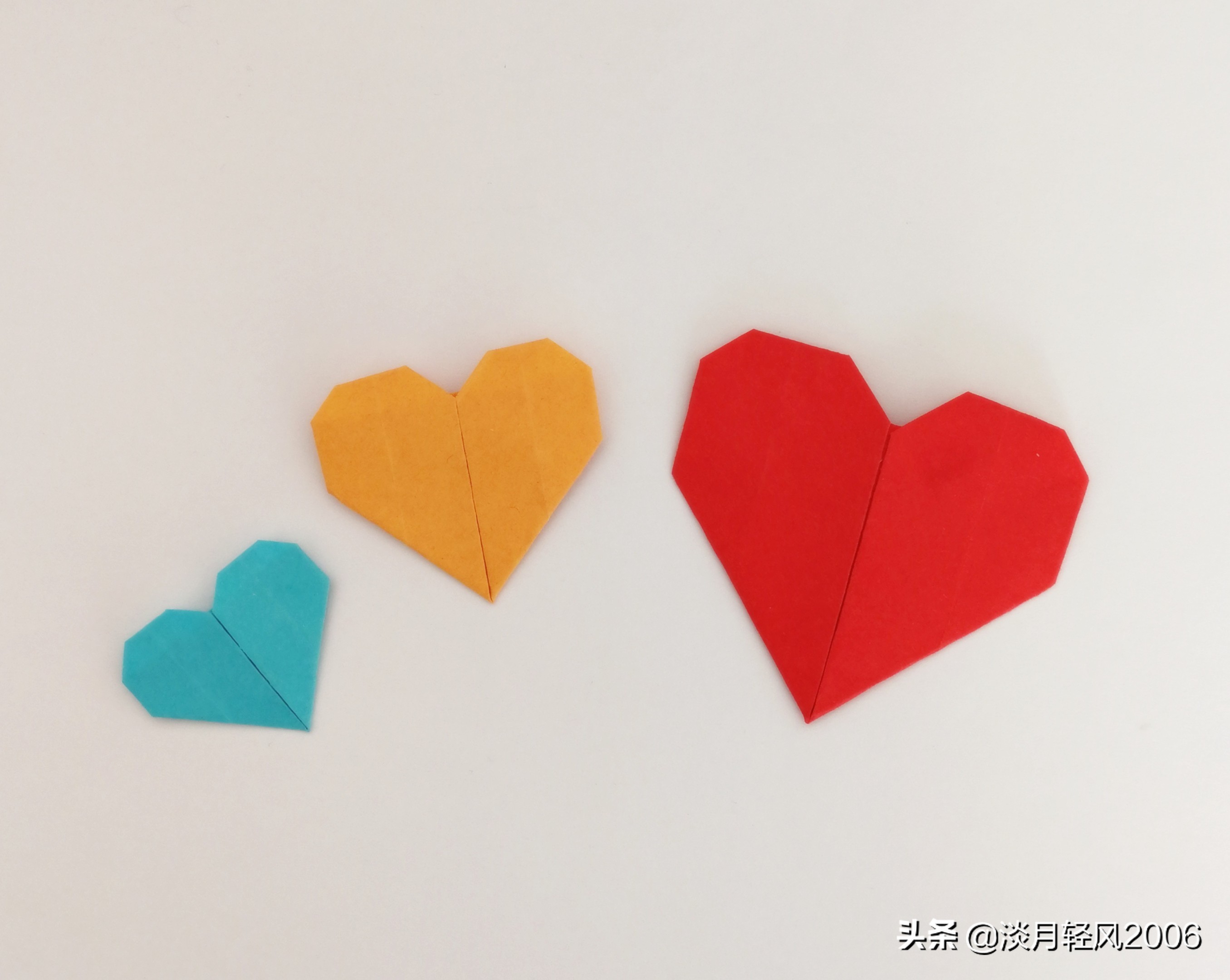纸折爱心最简单方法儿童,幼儿手工纸折爱心