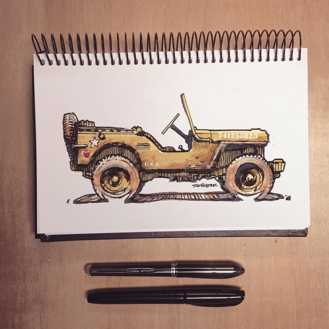 手绘酷炫汽车,从零开始汽车手绘