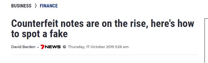 万张假钞泛滥澳洲,华人深受其害!教你如何辨别澳洲钞票真伪