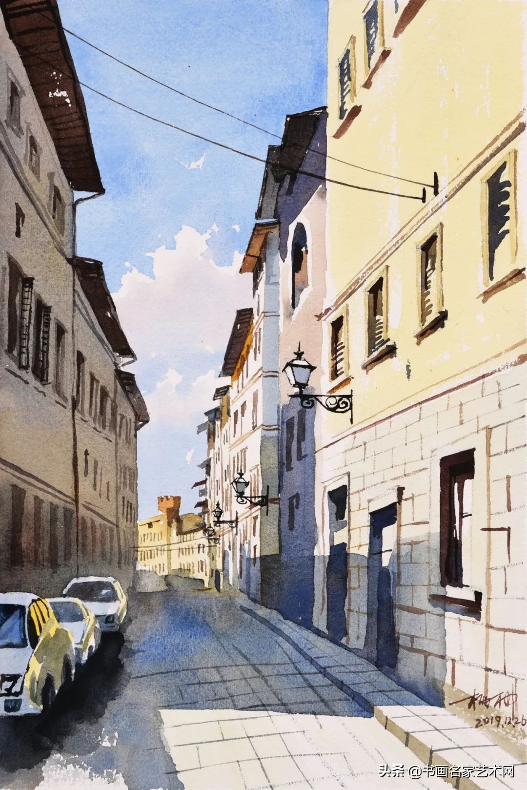 杨柳水彩画教程,关于杨柳的水彩画画作品