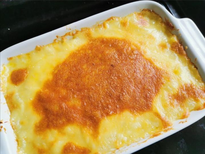 无黄油焗烤土豆芝士,超细腻芝士焗土豆