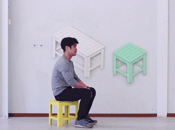 多功能椅子创意设计,创意瓦楞纸椅子设计