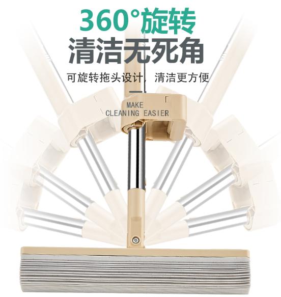 免手洗拖把自动拧水,懒人伸缩自动拧水拖把