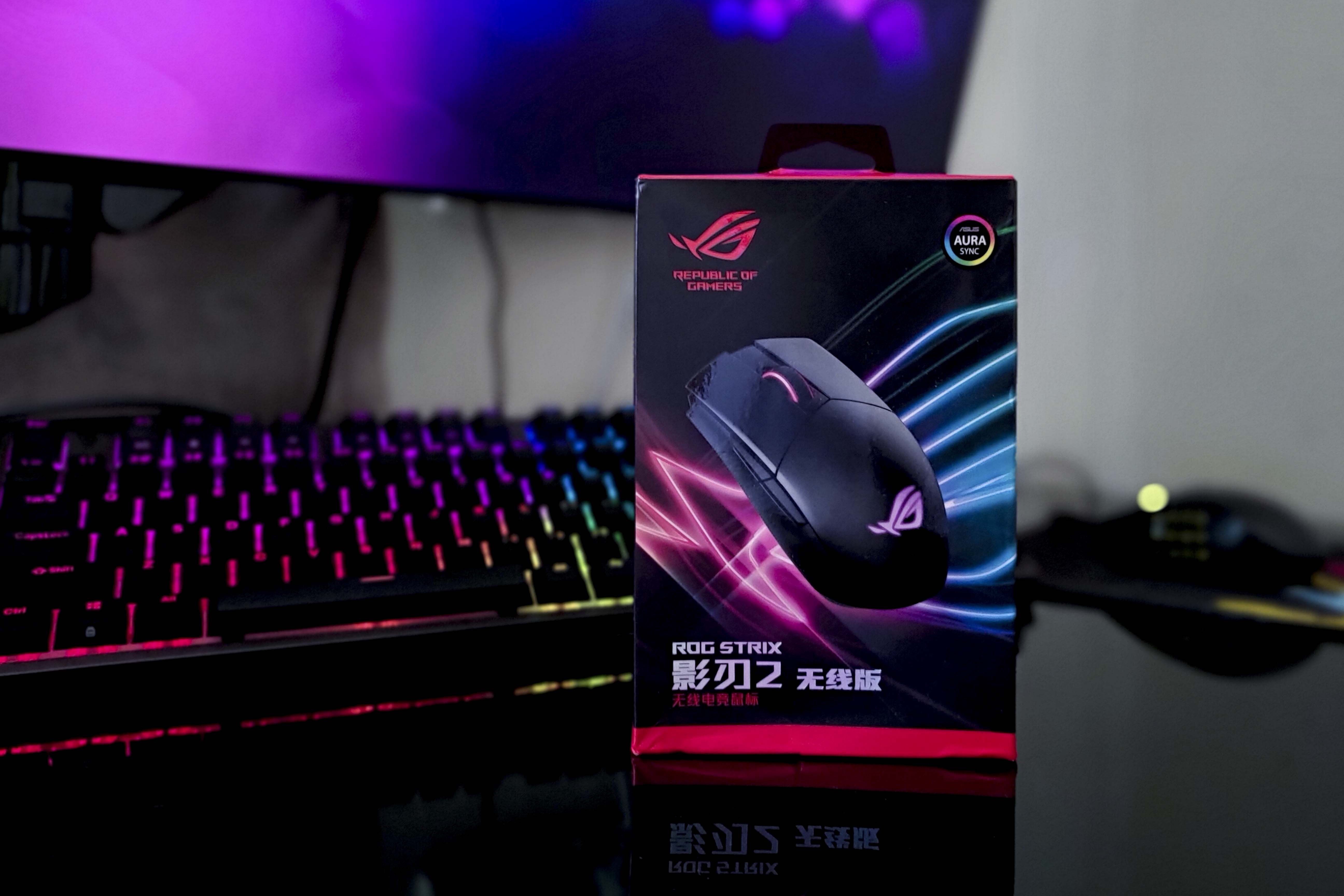 rog影刃2无线版鼠标拆解评测,rog月曜白影刃2鼠标测评