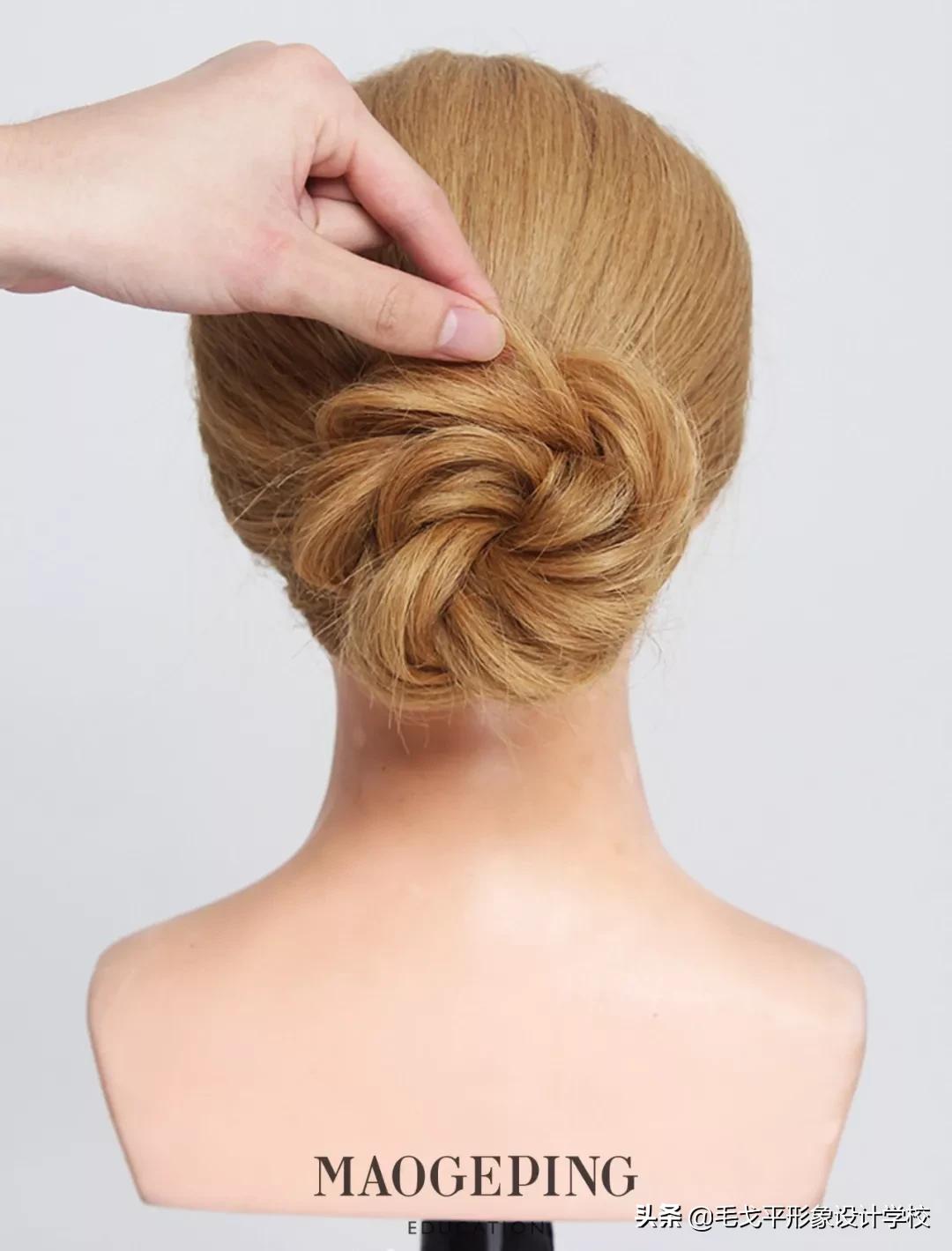 发量少也能顶部饱满的盘发,发量少的怎么盘发好看