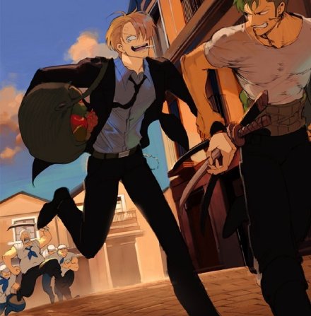 索隆和山治的情侣时刻,索隆和山治日常干架