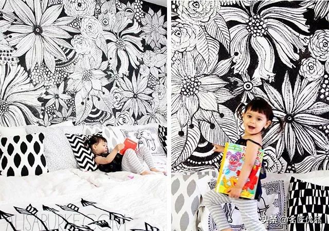 墙壁简单又好看的墙绘,手绘高级感墙面