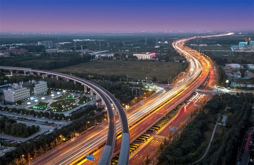 北京房山长阳商圈夜景航拍,北京市房山区航拍夜景