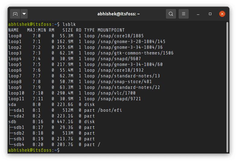 linux查询可用磁盘空间,linux中检查磁盘空间