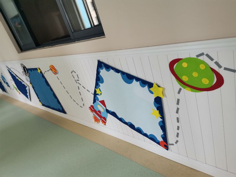 幼儿园星球星空主题墙,幼儿园走廊环创创意主题墙