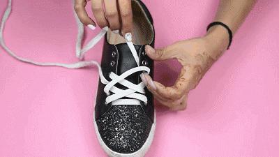 骑士靴鞋带系法杨幂,杨幂同款鞋子鞋带怎么系