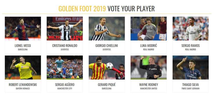 鲁尼梅西c罗,c罗金足奖候选名单