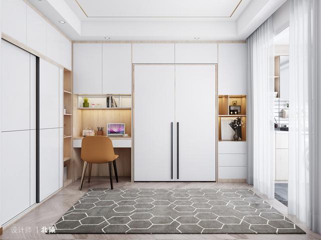 118平三室两厅主卧衣帽间,110平方三室一厅带衣帽间