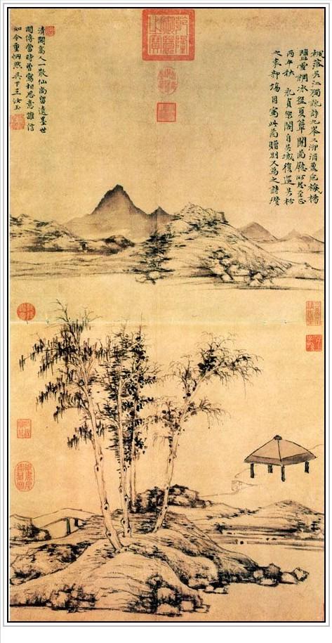 元代画家倪瓒绘画特点,元代倪瓒的代表画作