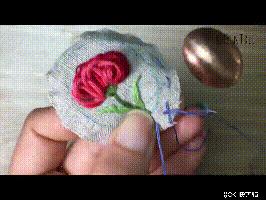 法式珠绣毛衣链手工教程,复古布刺绣毛衣链