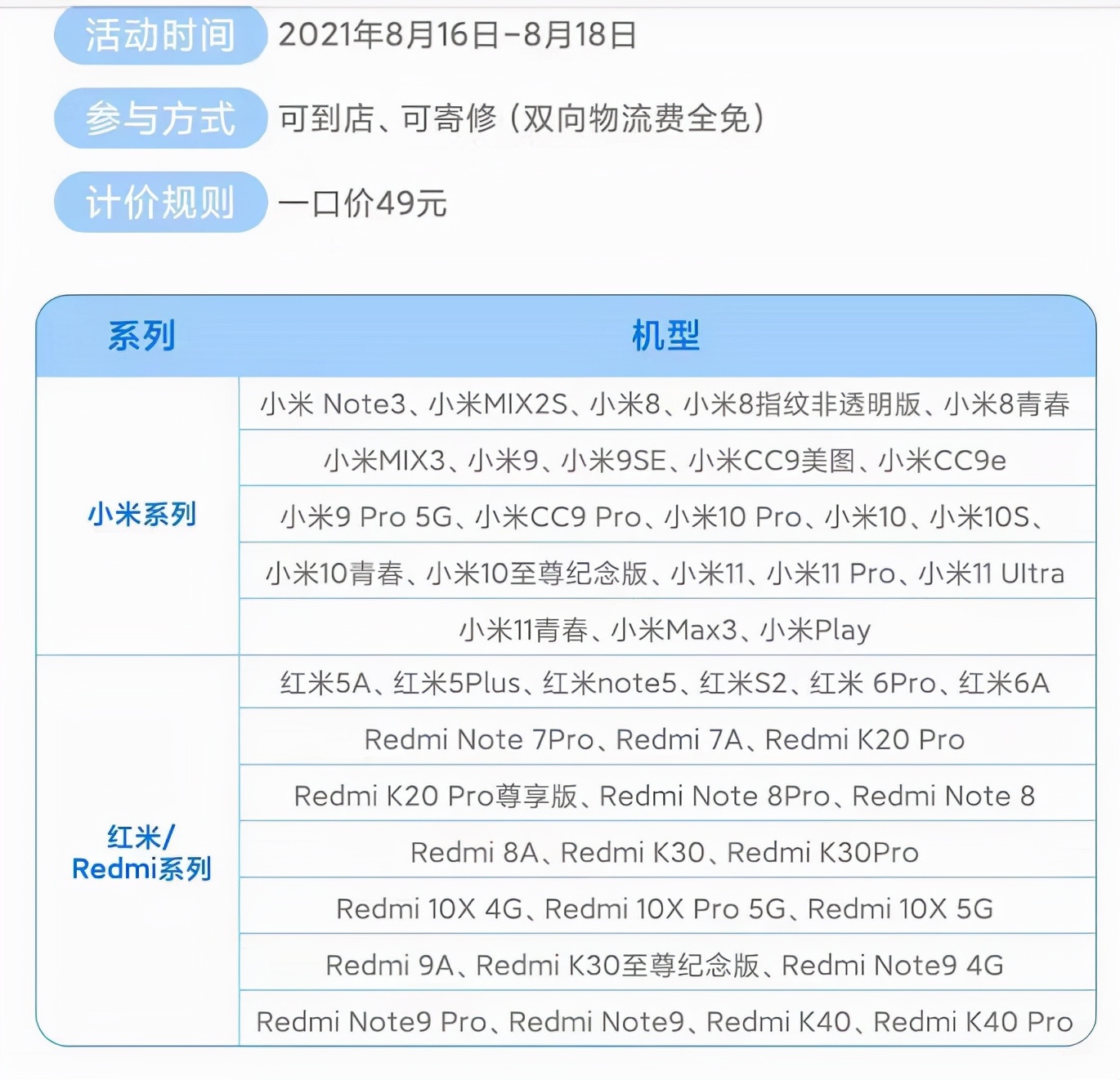 小米手机换电池49元活动入口,小米6特别福利