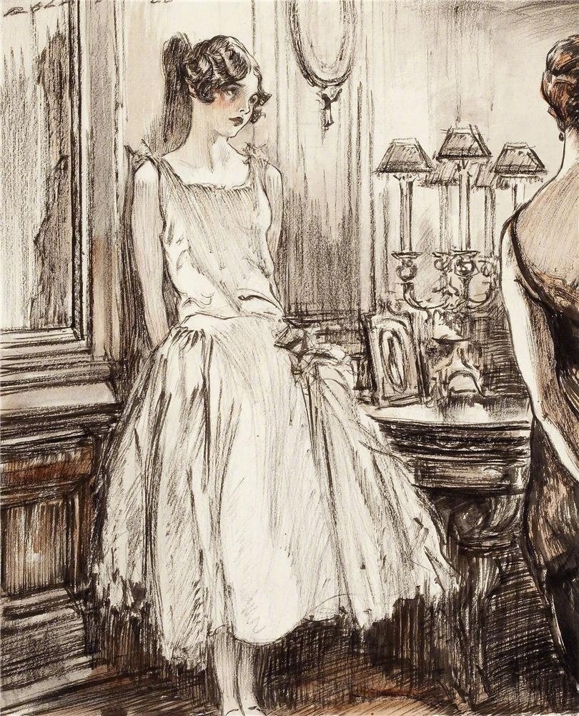 把各种场景画在一起的速写,速写故事小场景