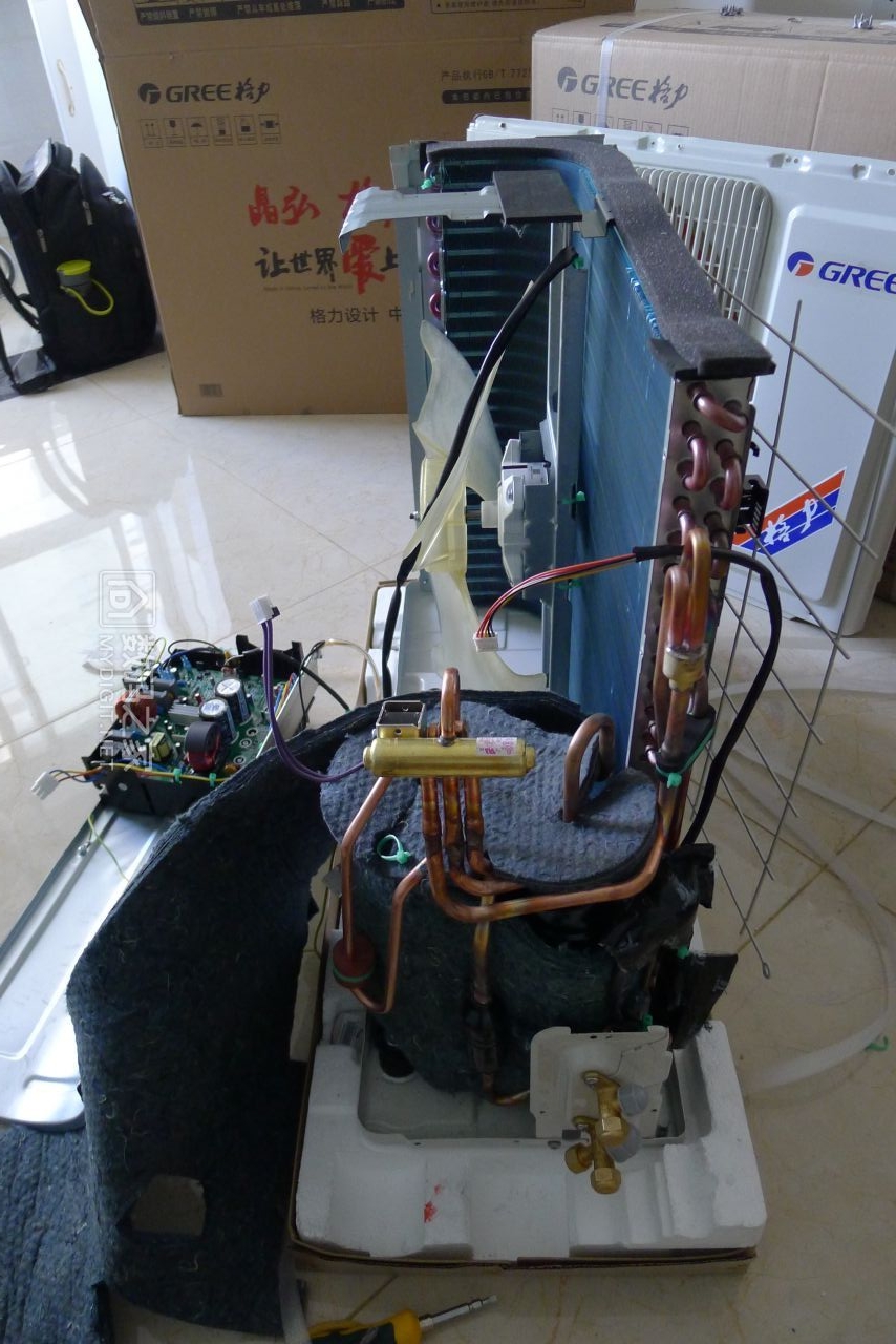 格力1.5匹空调拆解全过程视频,格力空调大1.5匹一级能效拆机视频