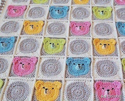 怎么用毯子做一个小熊,怎样用一根线钩小熊毯子