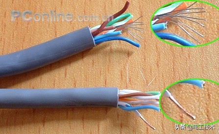 千兆网线头和百兆网线头的区别,千兆网线水晶头和百兆网线的区别